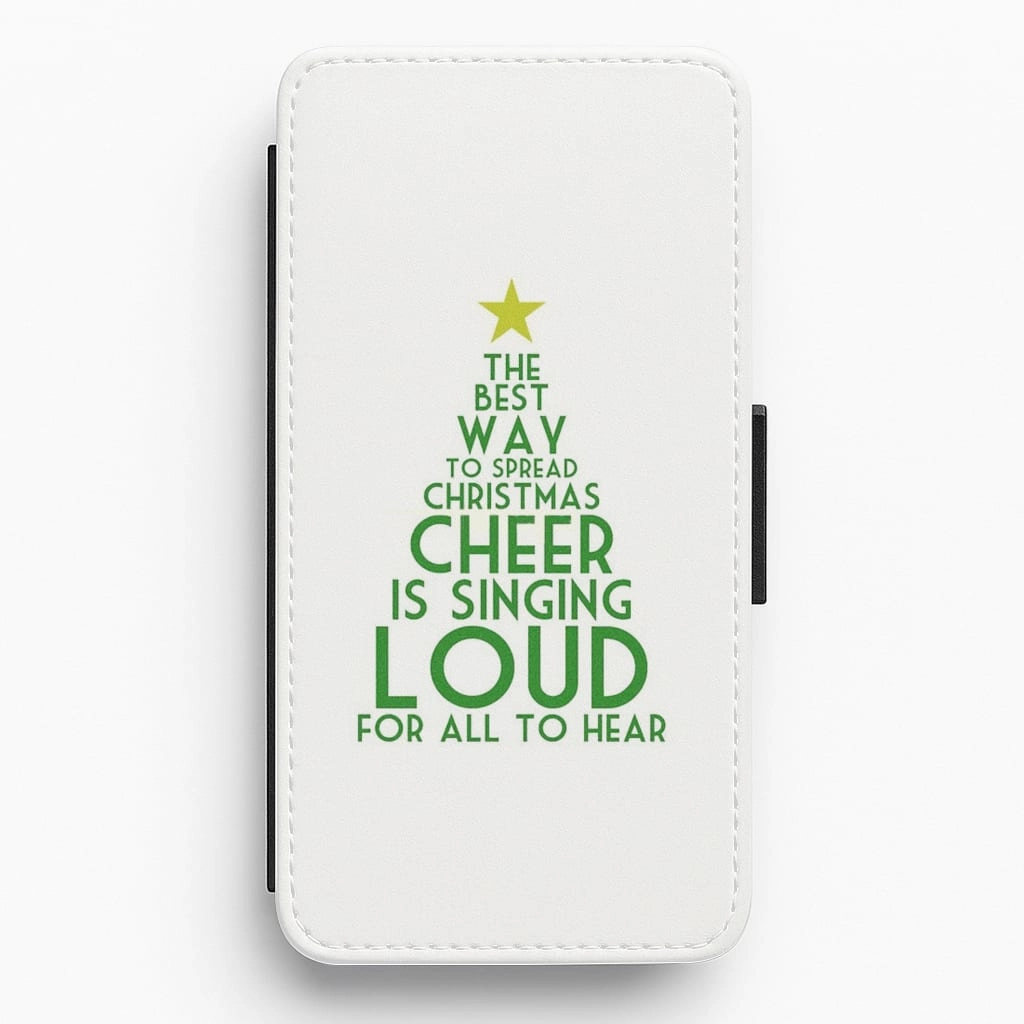 Gloss Surface Stylish Edge The Best Way To Spread Christmas Cheer - Elf Flip Wallet Phone Case