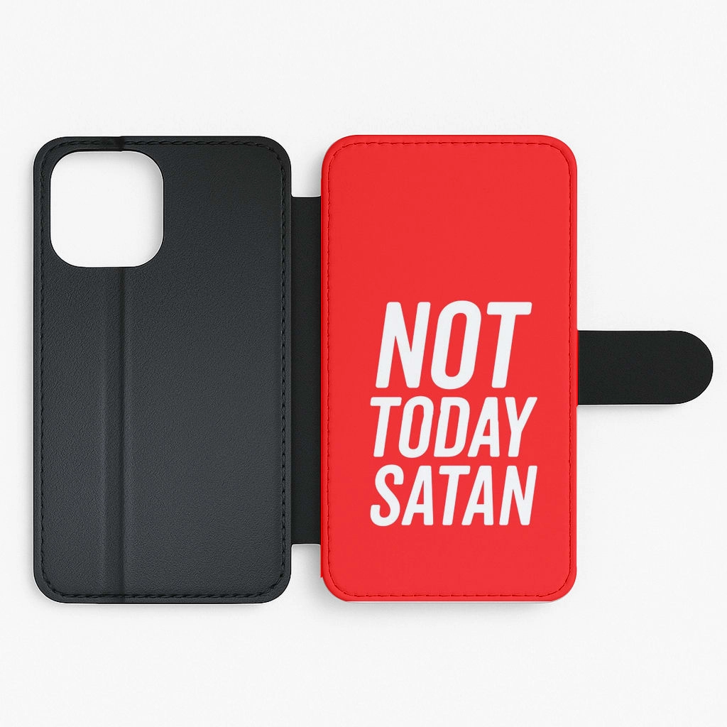 Protective Texture Layer Red Not Today Satan - Drag Queen's Drag Race Flip Wallet Phone Case