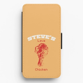 Enhanced Durability Stylish Texture Steve's Lava Chicken Flip / Wallet Phone Case