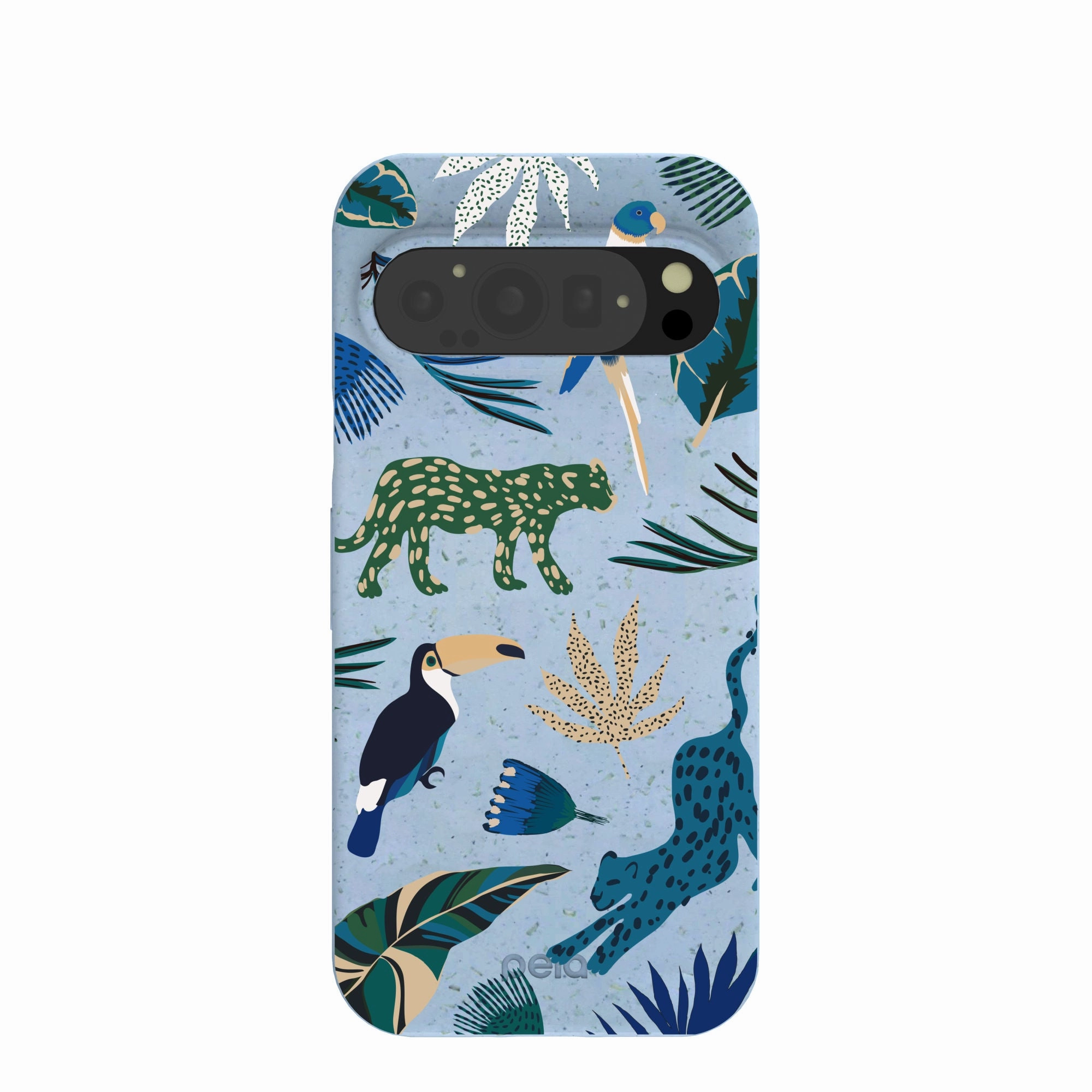 Powder Blue Tropical Rainforest Google Pixel 9/9 Pro Case Matte Surface Design