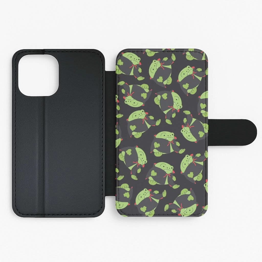 Rugged Look Vampire Frog Pattern  - Halloween Flip / Wallet Phone Case