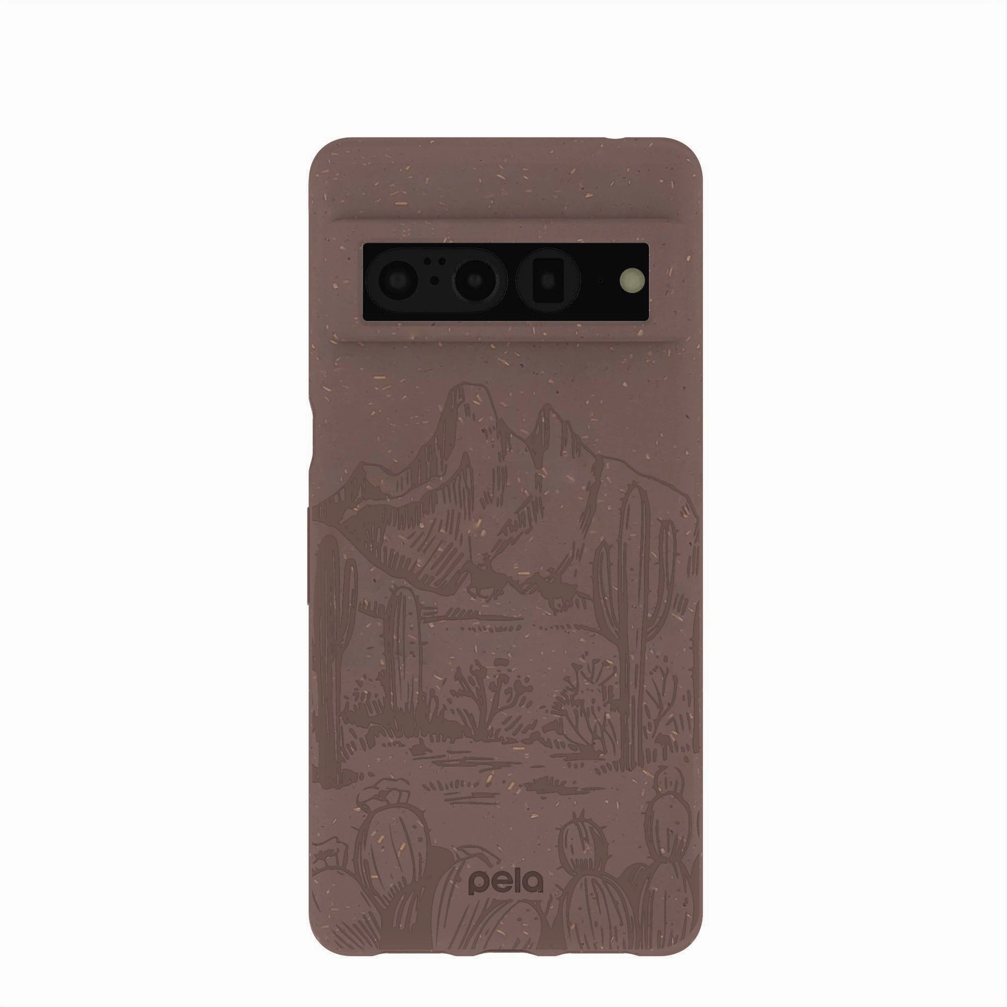 Chocolate Brown Desert Run Google Pixel 7 Pro Case Polished Texture Design Urban Design