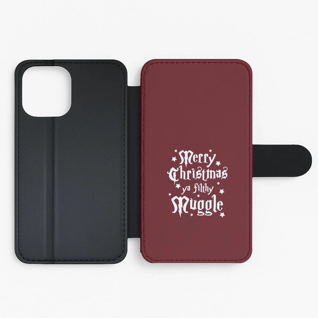 Merry Christmas You Filthy Muggle Flip / Wallet Phone Case soft look Stylish Detailing