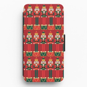 Sleek Texture elegant design Nutcracker - Christmas Patterns Flip / Wallet Phone Case