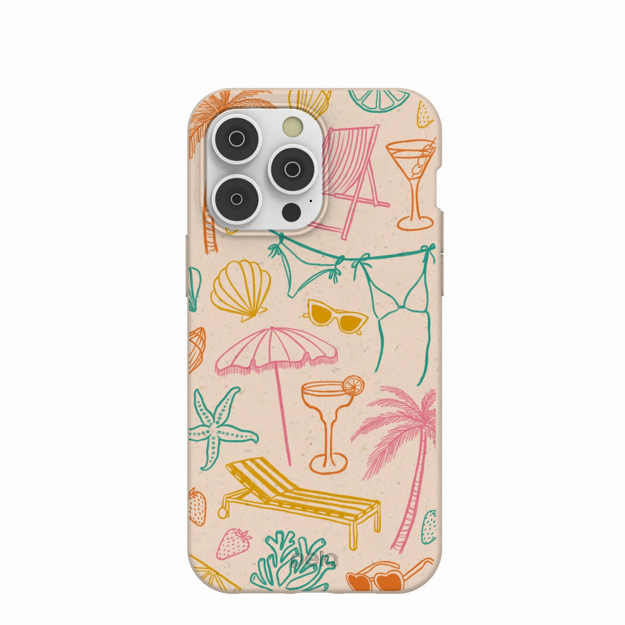 Seashell Coastal Club iPhone 14 Pro Max Case Color Accent Comfort Build Layer