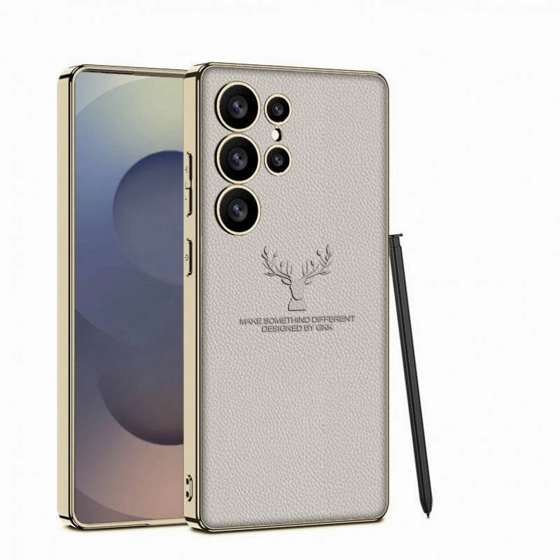 Regal Stag Deer Electroplated Leather Case - Samsung Affordable option High strength