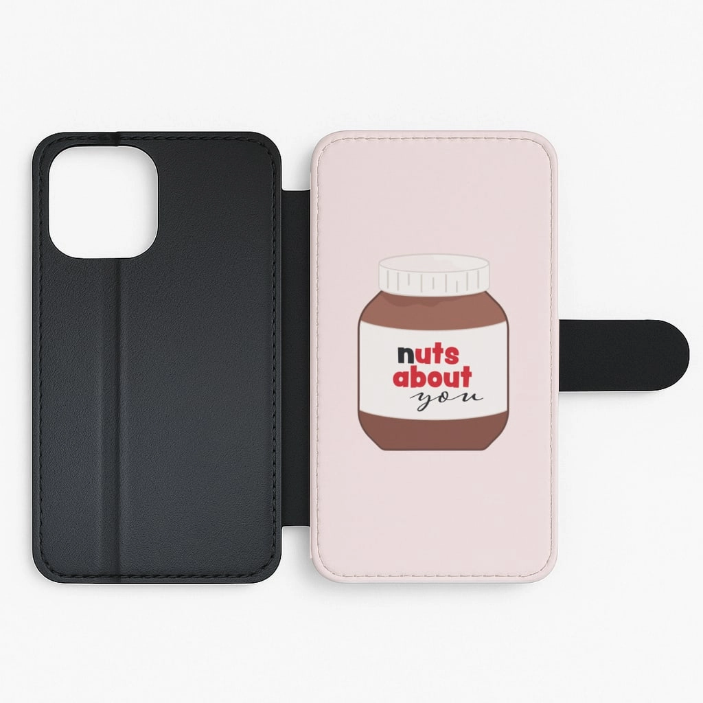 Nuts About You - Nutella Flip / Wallet Phone Case Stylish Cover Colorful Design