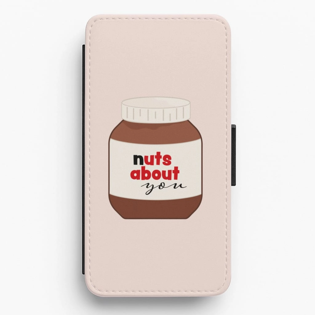 Nuts About You - Nutella Flip / Wallet Phone Case Premium Feel Slim Texture