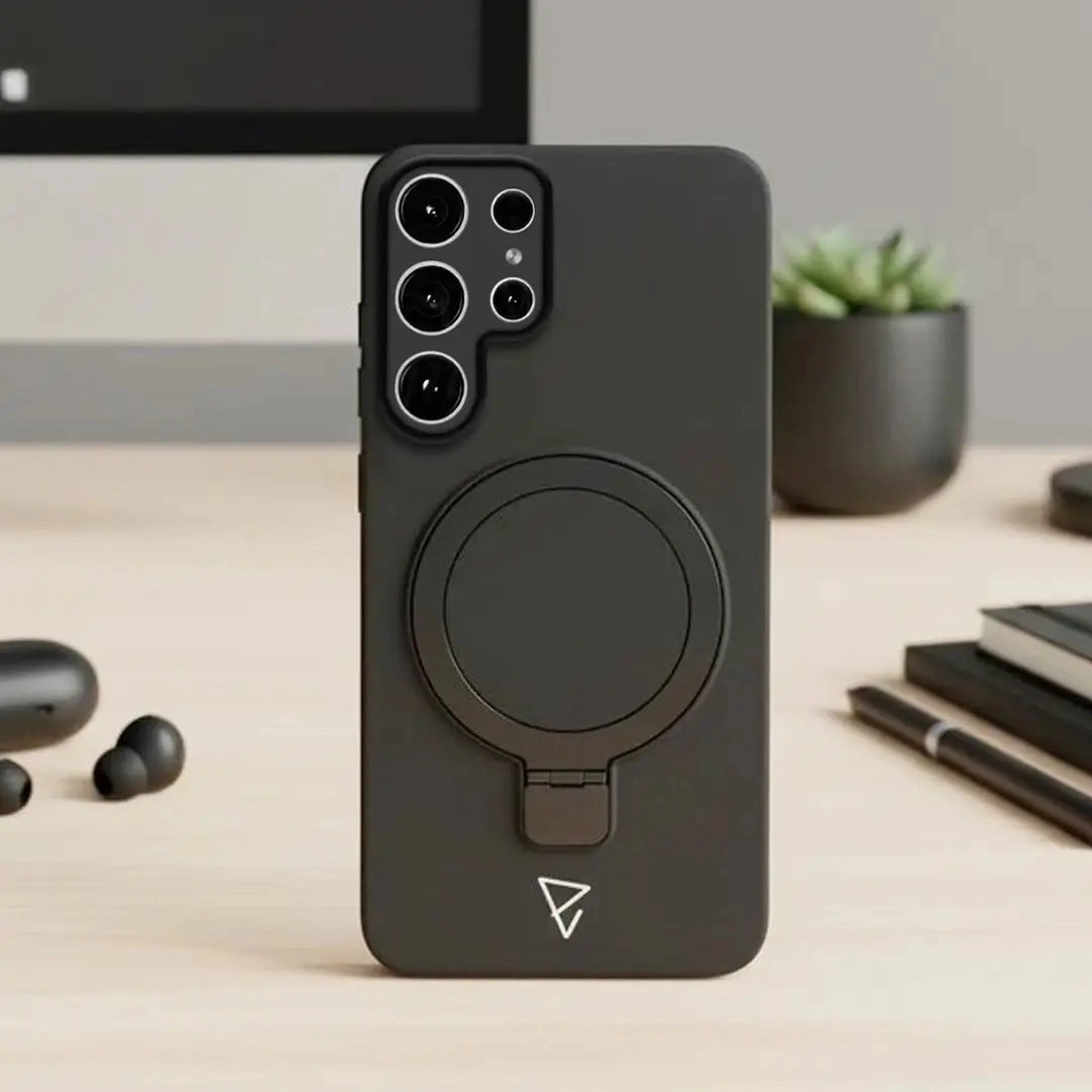 Modern Edge Layer Elegant Look Rotexa Stone Armor Kickstand Case