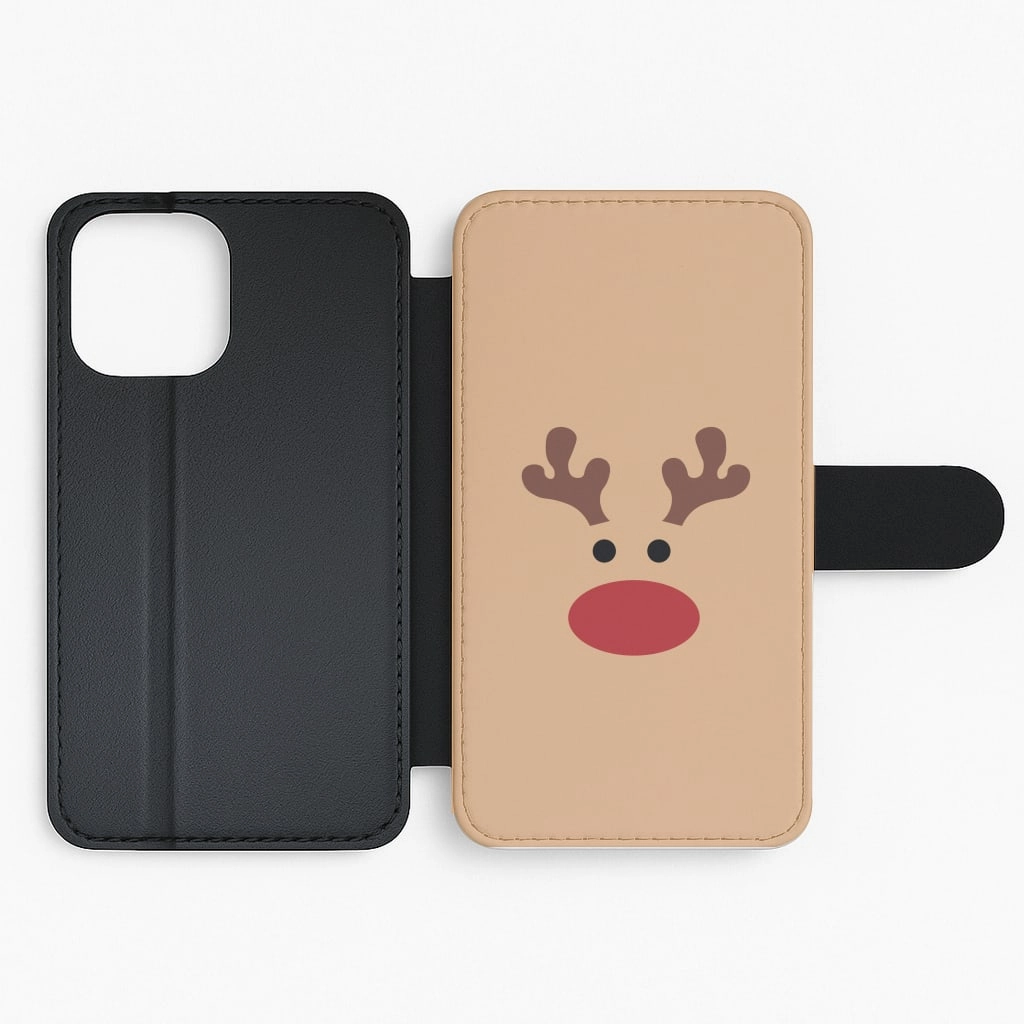 Rudolph Red Nose - Christmas Flip / Wallet Phone Case Sporty Design