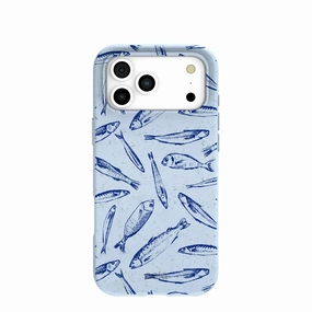 Polished Texture Powder Blue Fishery iPhone 17 Pro Max Case