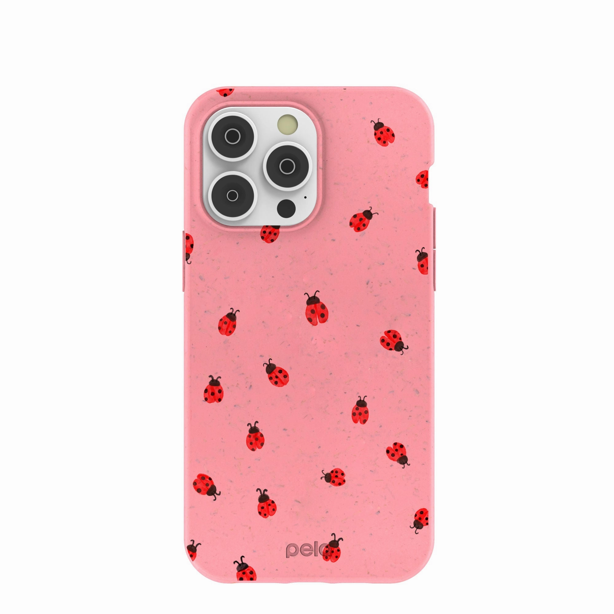 Bubblegum Pink Rosy Ladybug iPhone 14 Pro Max Case Soft Edge Detail Lightweight Build