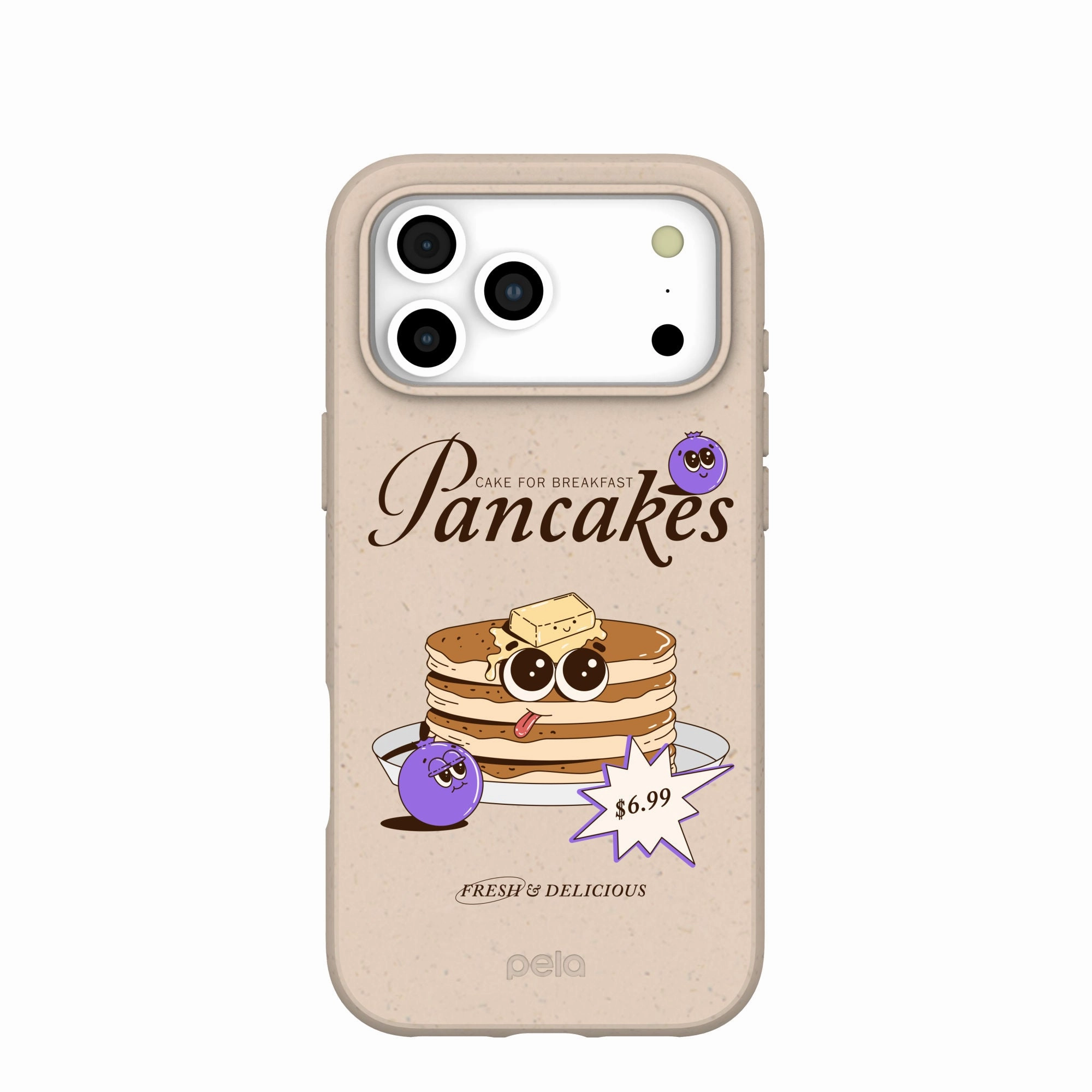 Seashell Pancake Time iPhone 17 Pro Max Case Marble finish Edge Protection