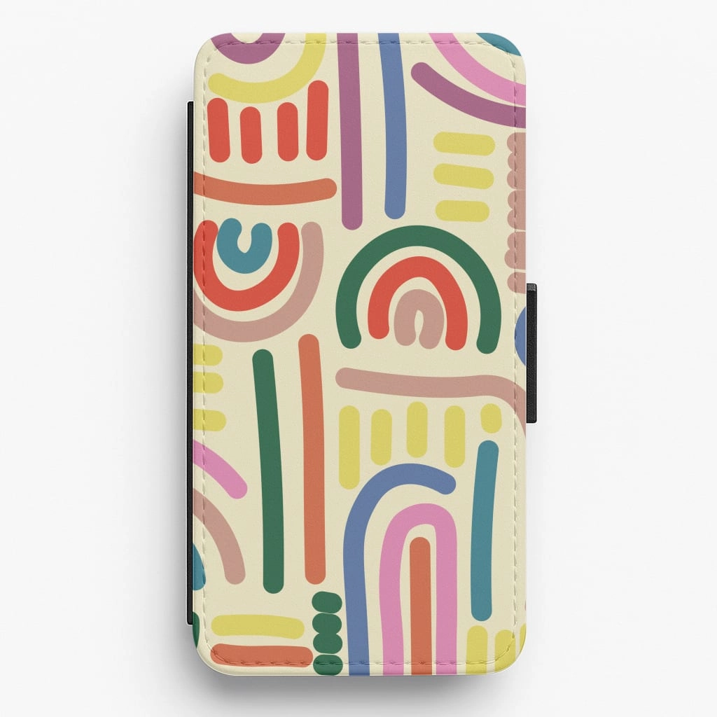 Modern Grip Design Abstract Patterns 23 Flip / Wallet Phone Case