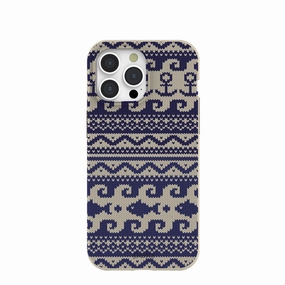 London Fog Ocean Knit iPhone 15 Pro Max Case Precision Cutouts Compact Frame