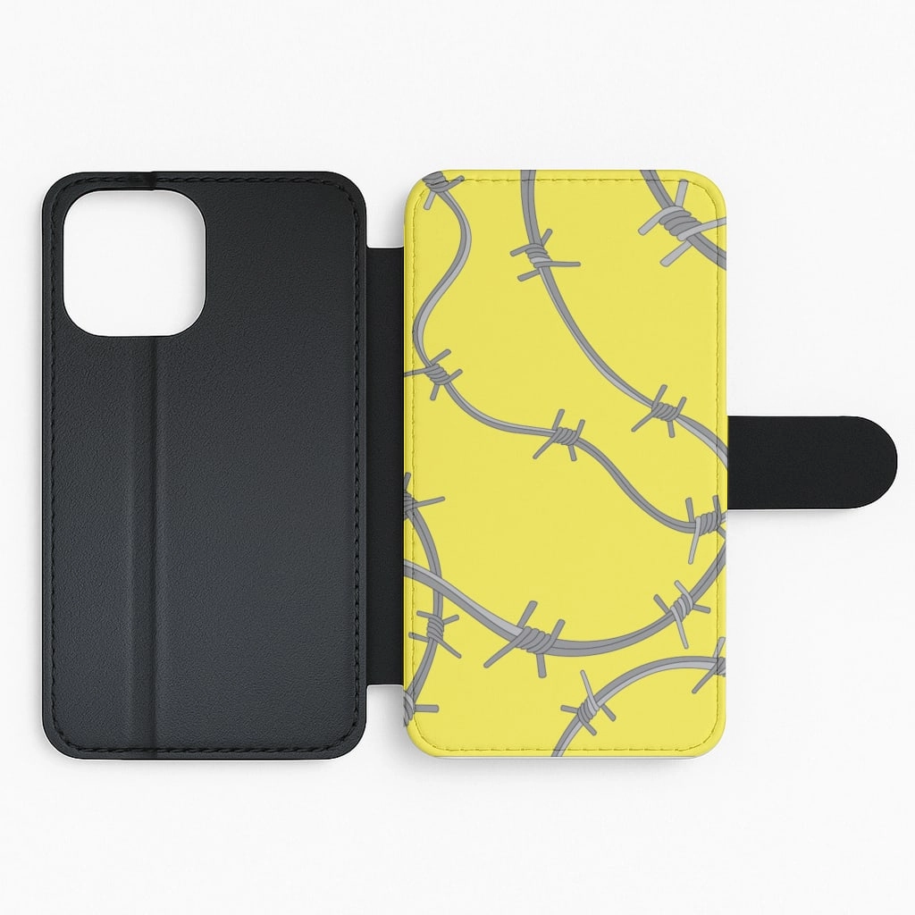 Barbed Wire - Post Flip / Wallet Phone Case Matte Pattern Modern Design Texture