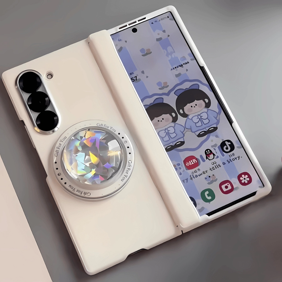 Rugged Pattern Texture Galaxy Z Fold6 Mag Ring Slim Case - Samsung