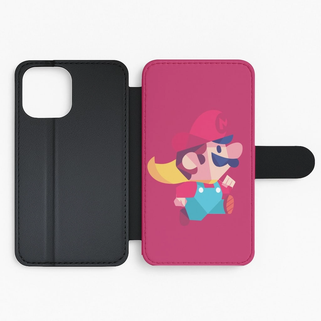 Edge Shield Running Mario - Mario Flip / Wallet Phone Case