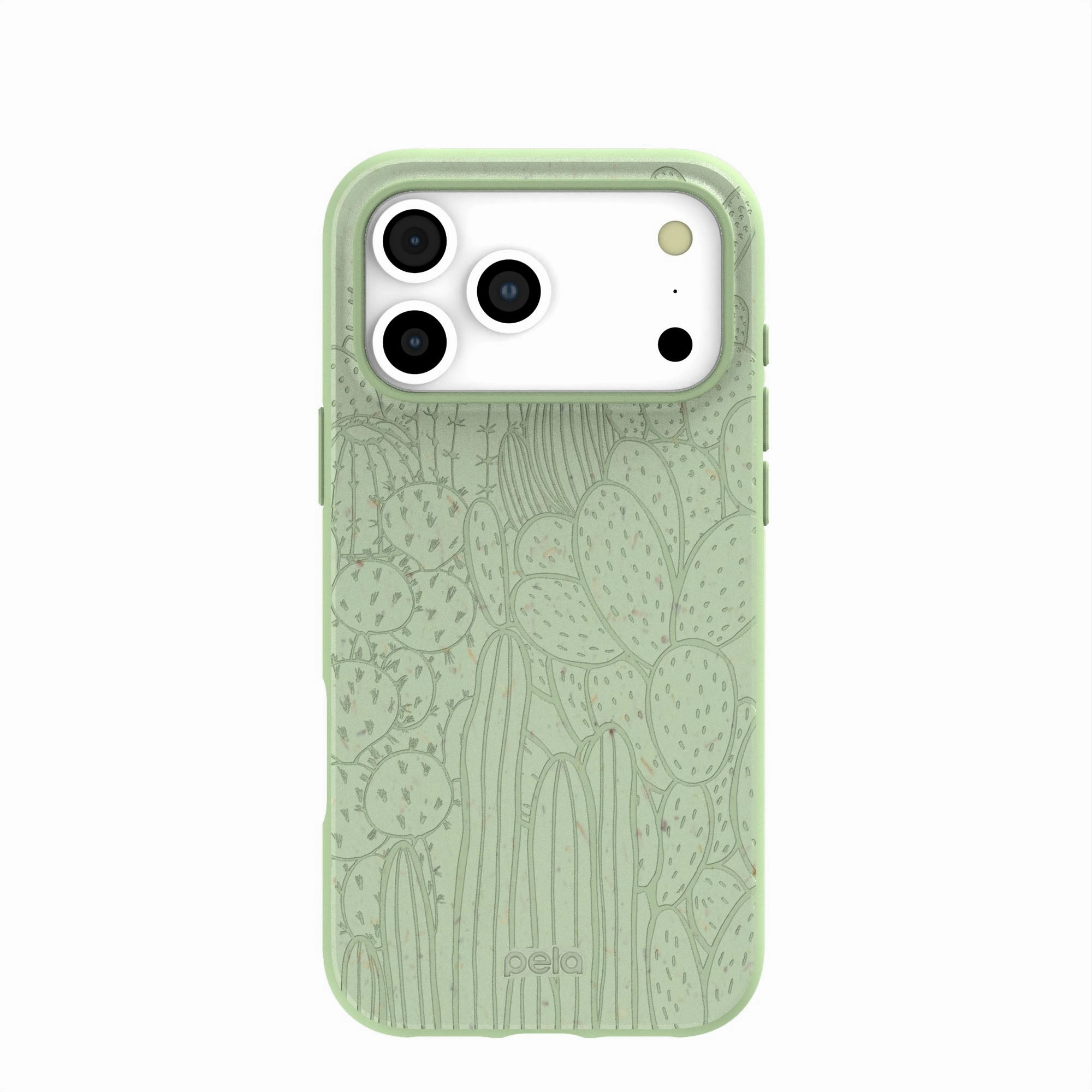 Sage Green Cacti iPhone 17 Pro Max Case Matte Design Texture
