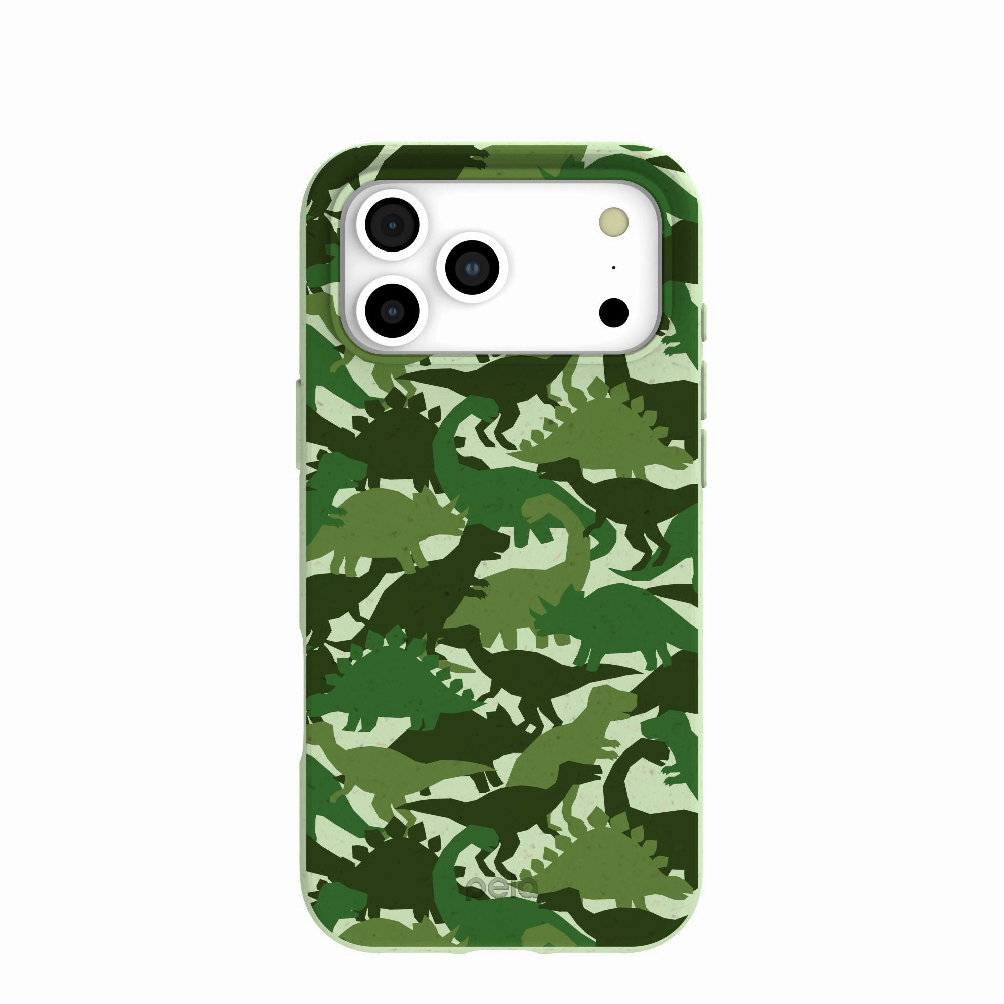 Sage Green Dino Camo iPhone 17 Pro Max Case Luxury Build