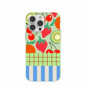 Unique Artwork Sage Green Fresh Picnic iPhone 14 Pro Max Case