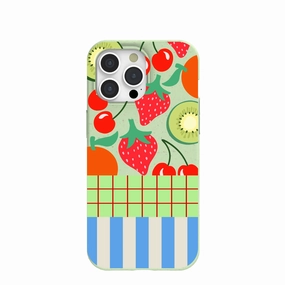 Sage Green Fresh Picnic iPhone 15 Pro Max Case Protective Design Layer Protective Edge Layer