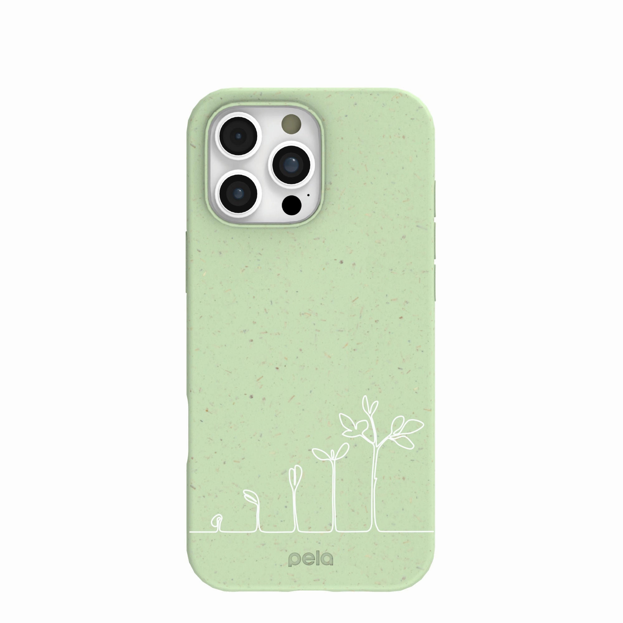 Sage Green Grow and Flourish iPhone 16 Pro Max Case Minimal Edge Edge Shield