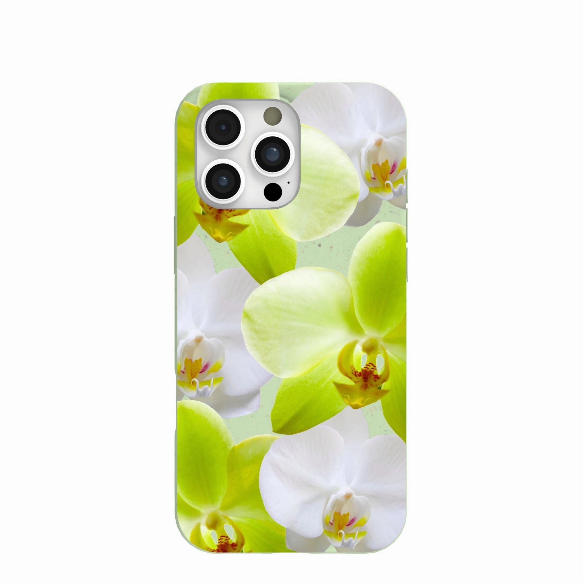 Practical Accessory Sage Green Orchid Blooms iPhone 16 Pro Max Case
