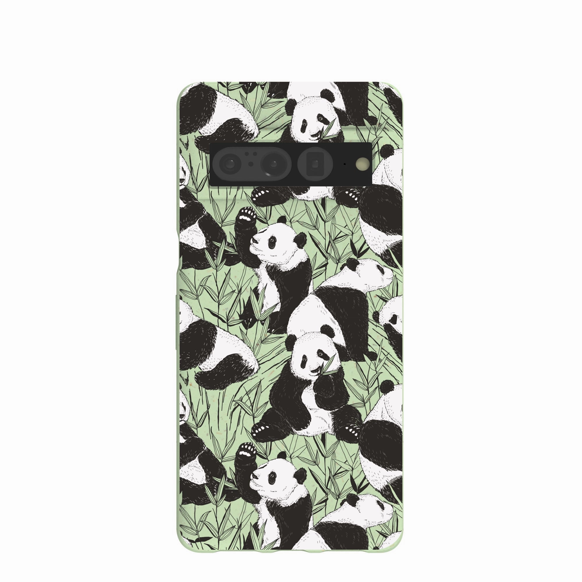 Sage Green Pandamonium Google Pixel 7 Pro Case Compact Shape Refined Look