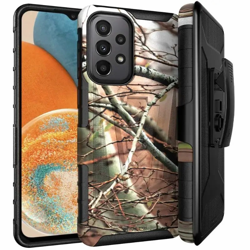 Samsung Galaxy A23 5G Dual-Layer Holster Case with Kickstand Professional Style Durable Finish