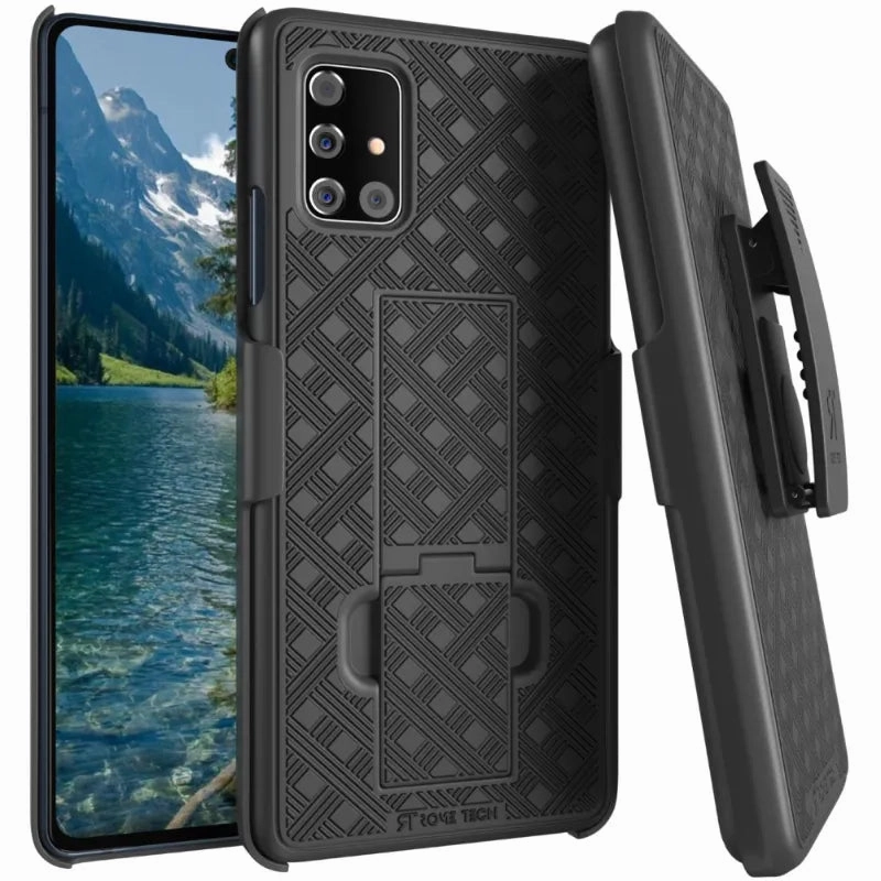 Compact Texture Layer Premium Texture Design Samsung Galaxy A51 5G /  A51 5G UW Belt Clip Holster Phone Case