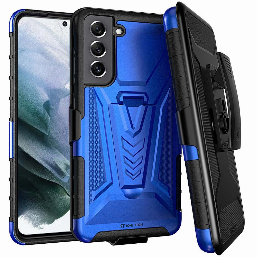 Smooth Edges Samsung Galaxy S22 Dual-Layer Holster Case Kickstand