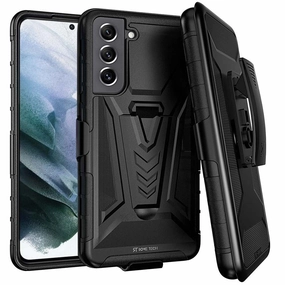 Hybrid Form Samsung Galaxy S22 Dual-Layer Holster Case Kickstand