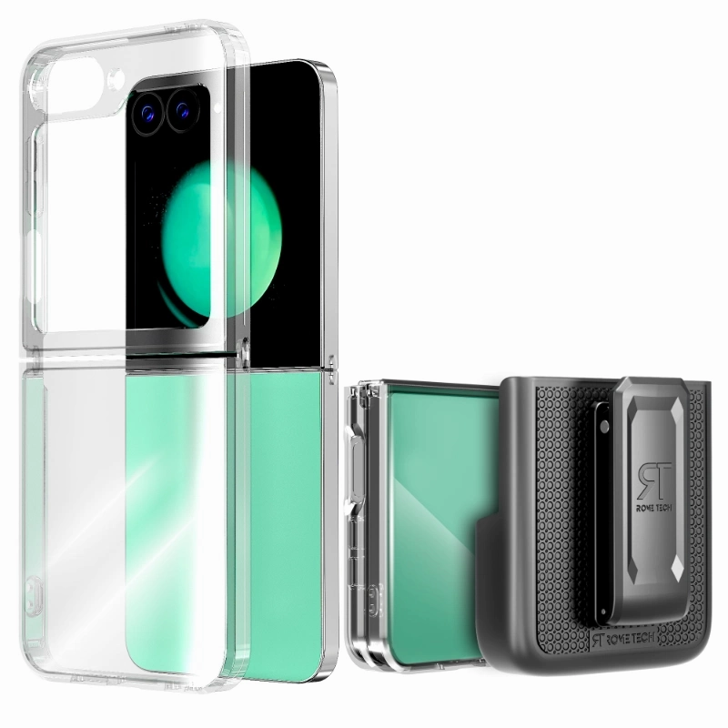 Polished Touch Pocket Friendly Samsung Galaxy Z Flip6 Hybrid Shockproof Clear Slim Acrylic Case Cover Flexible Hinge Rib