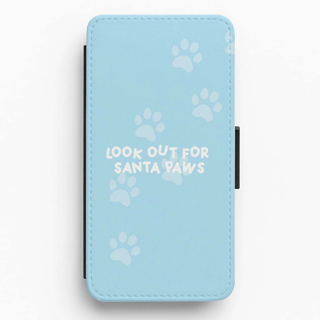 Textured Comfort Santa Paws - Christmas Flip / Wallet Phone Case