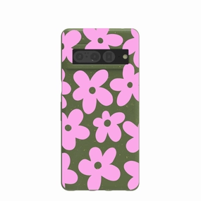 Sleek Guard Forest Floor Pink Blooms Google Pixel 7 Pro Case