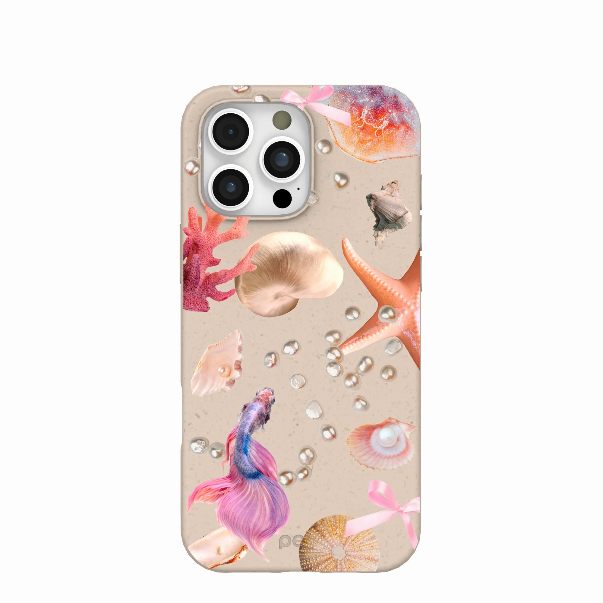 Shock Resistant Seashell Aqua Dreams iPhone 16 Pro Max Case