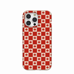 Durable Pattern Seashell Canadian Flag iPhone 15 Pro Max Case