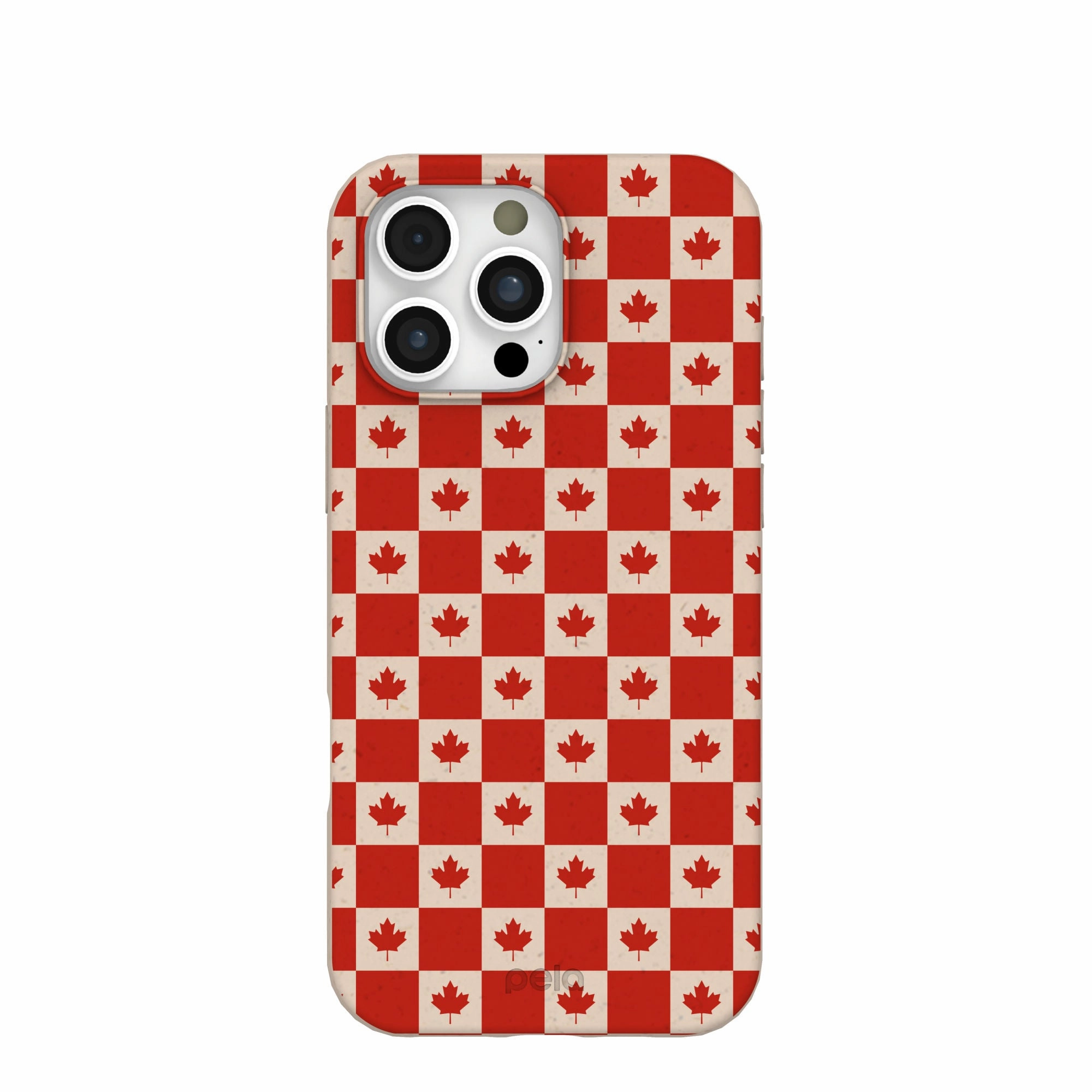 Glossy Pattern Seashell Canadian Flag iPhone 16 Pro Max Case