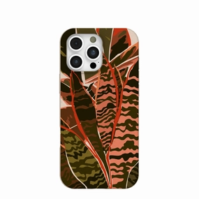 Seashell Foliage iPhone 16 Pro Max Case Premium Grip Vivid Surface Detail