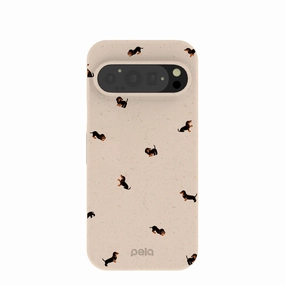 Seashell Lil Dachshunds Google Pixel 9/9 Pro Case Protective Finish