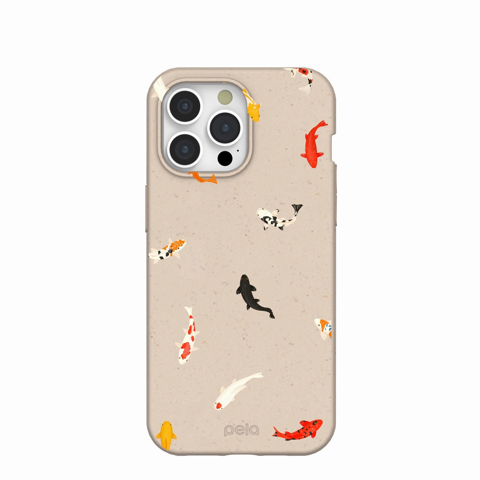 Seashell Lil Koi iPhone 15 Pro Max Case Color Accent Vivid Surface