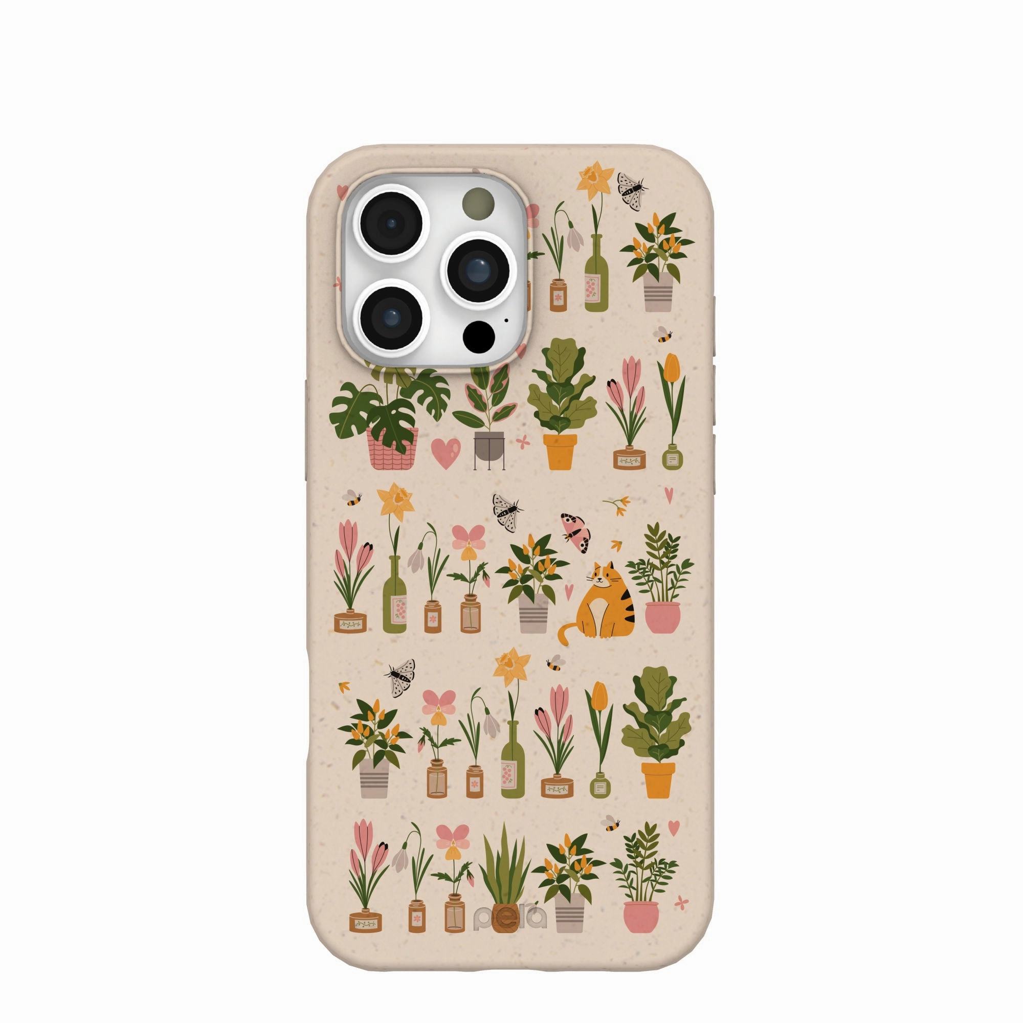 Seashell Plants and Blooms iPhone 16 Pro Max Case Durable Texture Finish