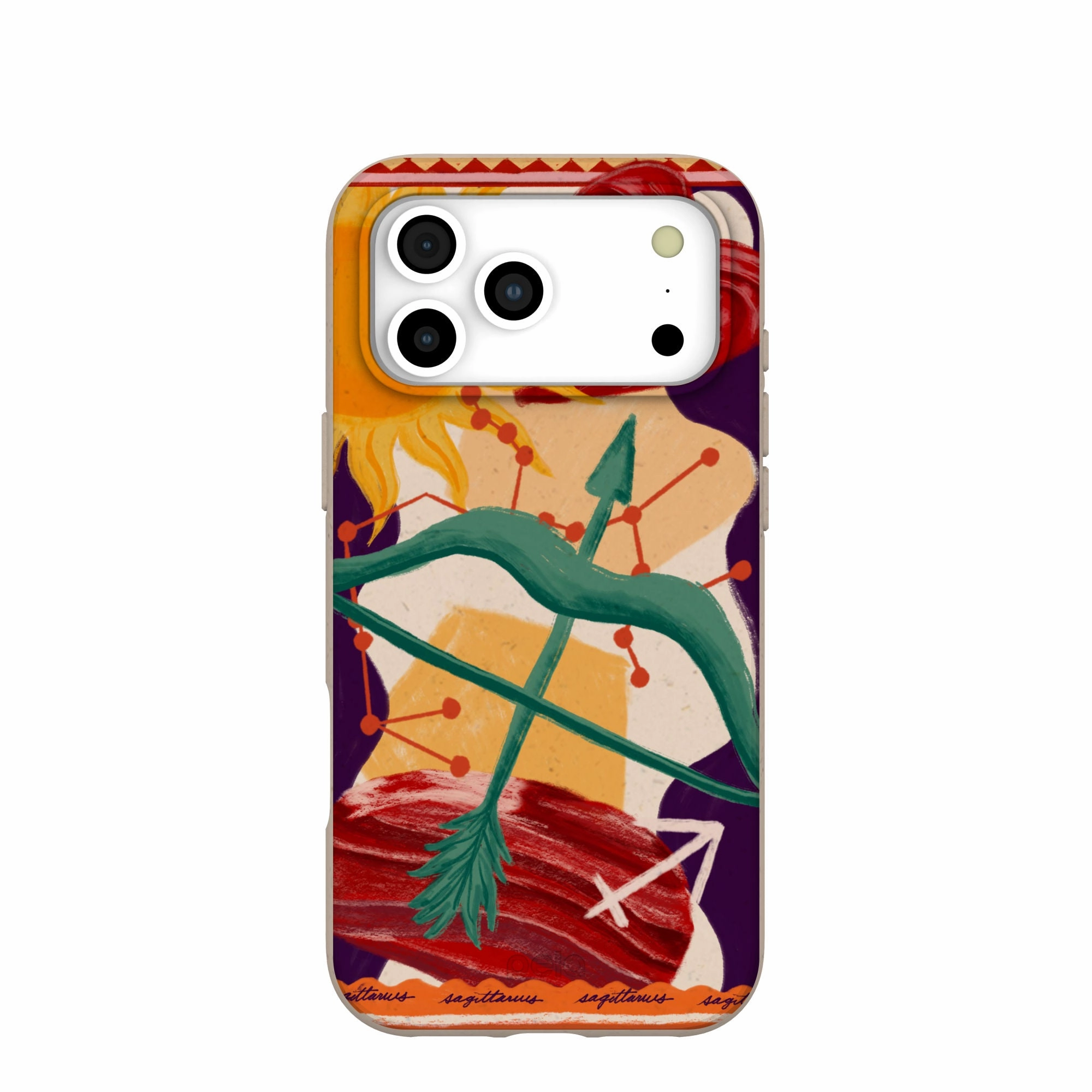 Hybrid Pattern Texture Modern Minimalism Seashell Sagittarius Archer iPhone 17 Pro Max Case