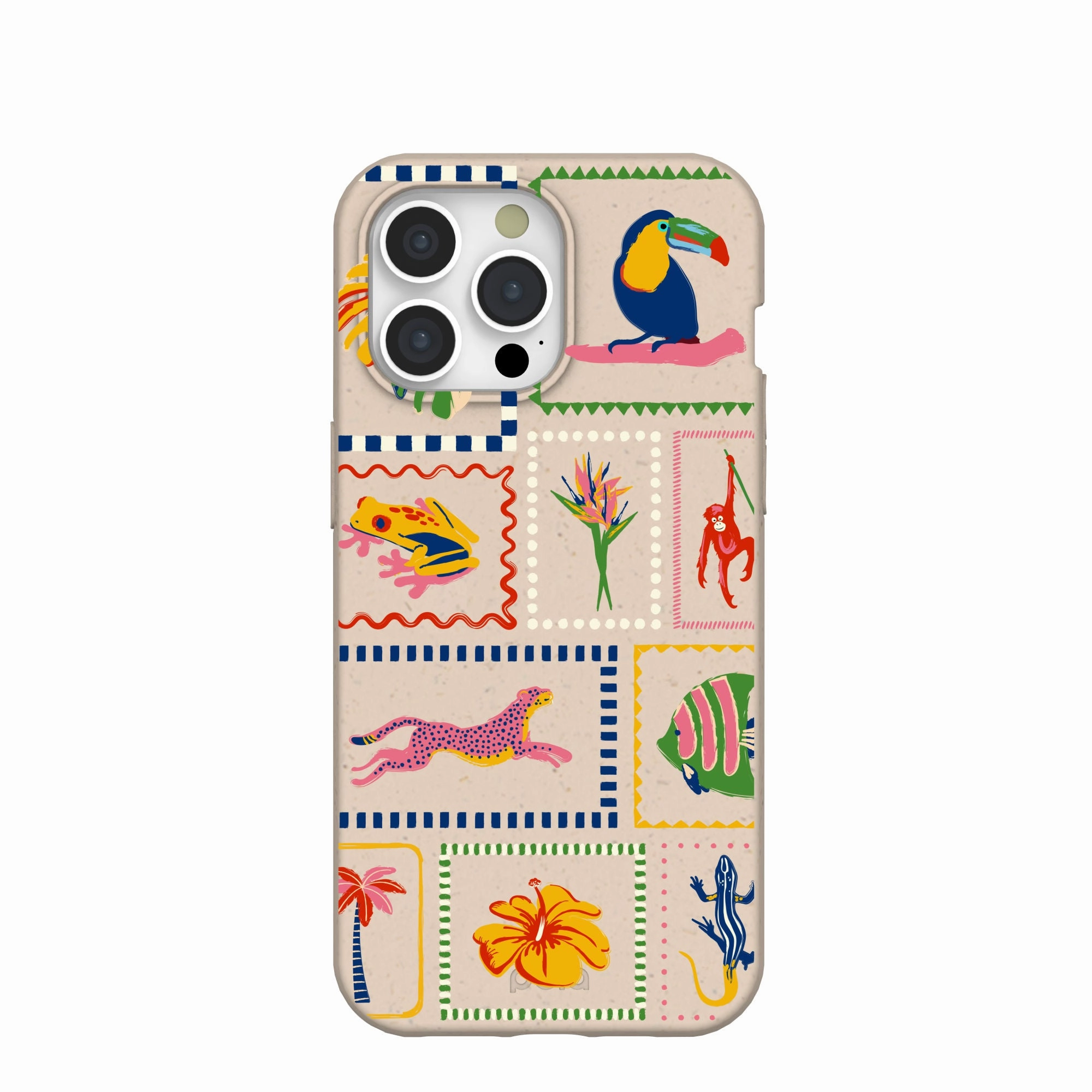 Hybrid Grip Polished Surface Texture Seashell Tropical Paradise iPhone 15 Pro Max Case