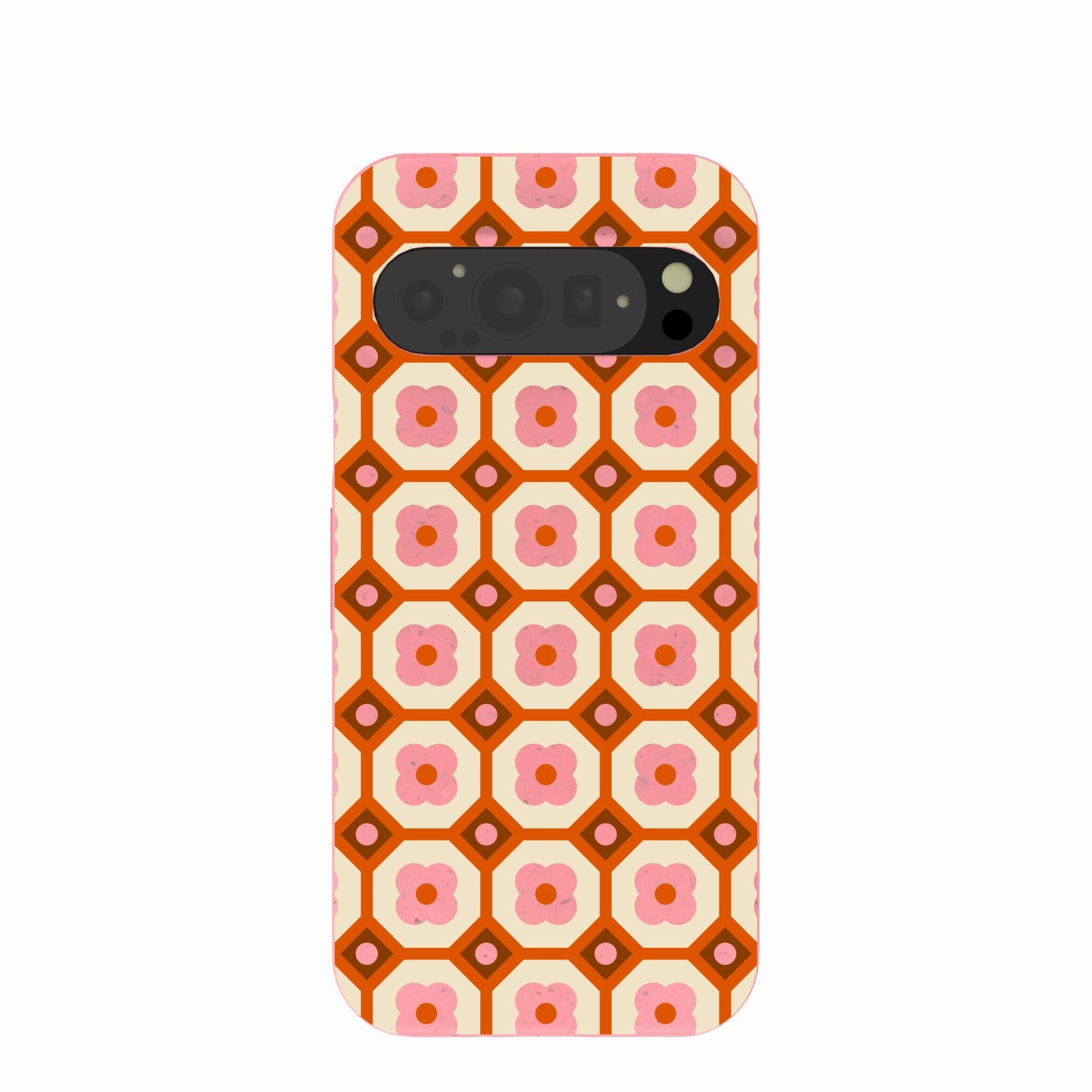 Heat dissipation Bubblegum Pink Retro Tiles Google Pixel 9/9 Pro Case