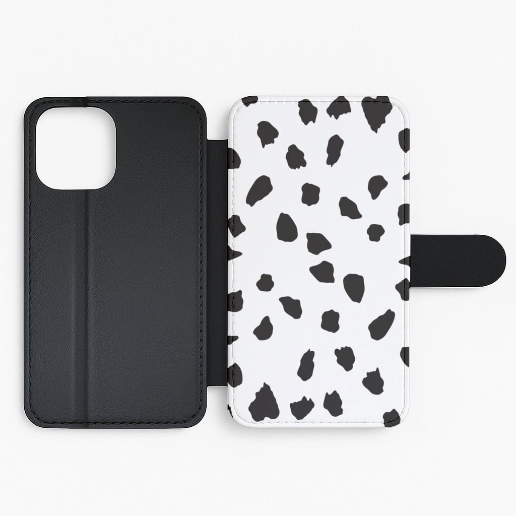 Dalmatian - Dog Pattern Flip / Wallet Phone Case Soft Cushion