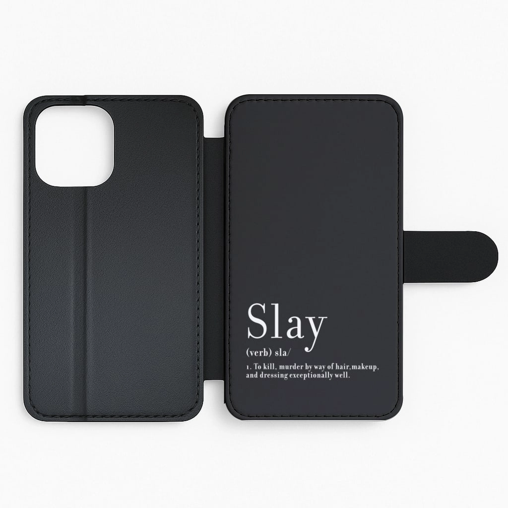 Smooth Surface Layer Slay Flip / Wallet Phone Case