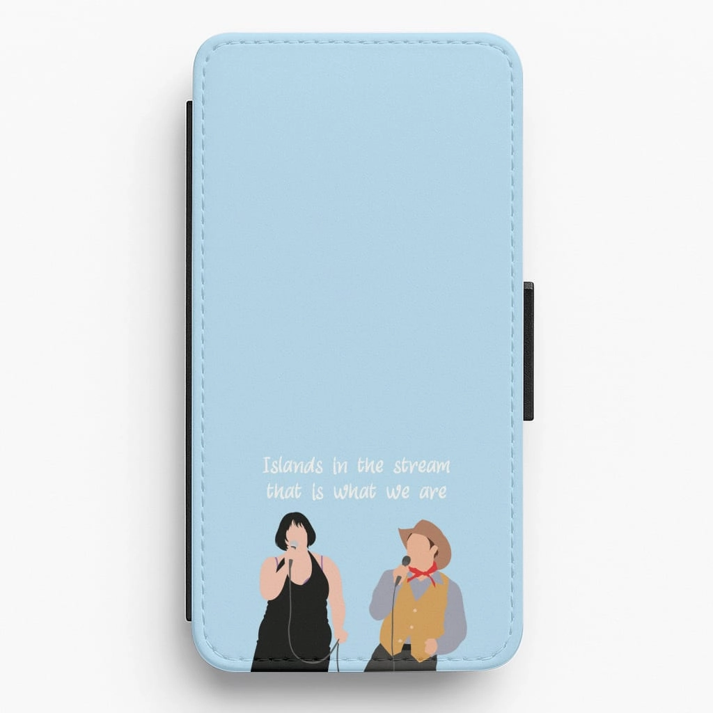 Singing Flip / Wallet Phone Case Reusable Material Minimal Shield Texture