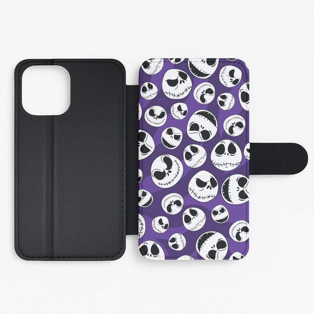 Polished Touch Gift Choice Skull Pattern Flip / Wallet Phone Case